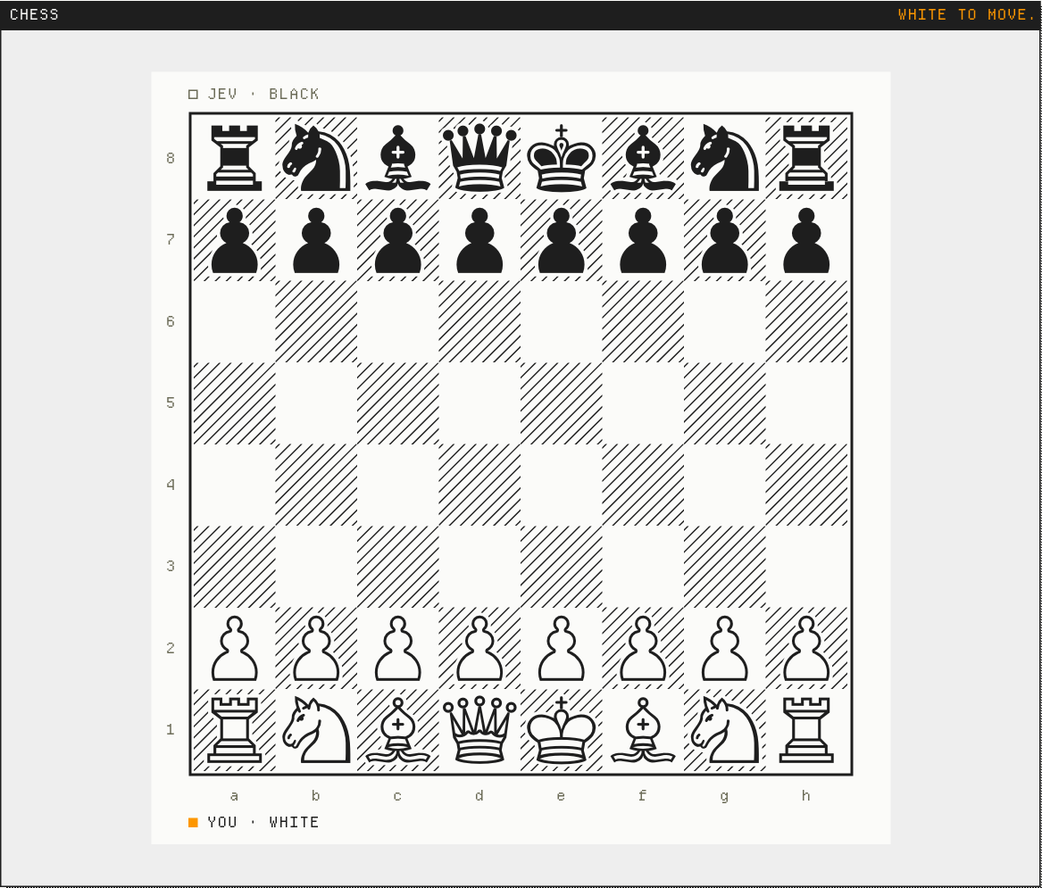 Chess, a screenshot