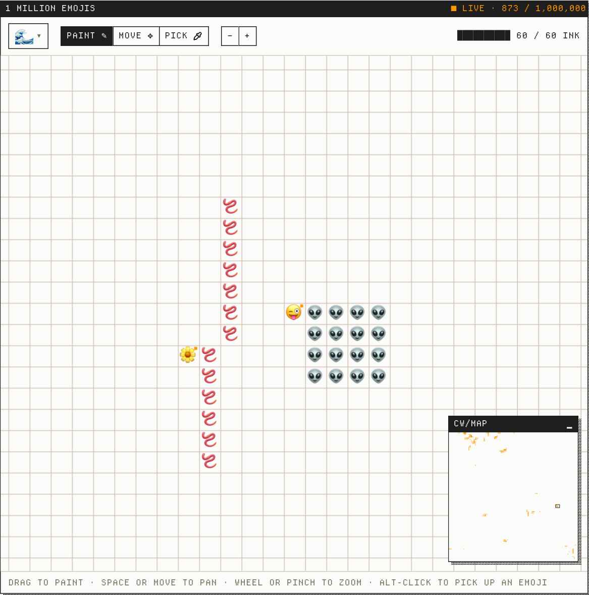 Preview of Million Emoji Shared Canvas with Live AI Painting, from its source